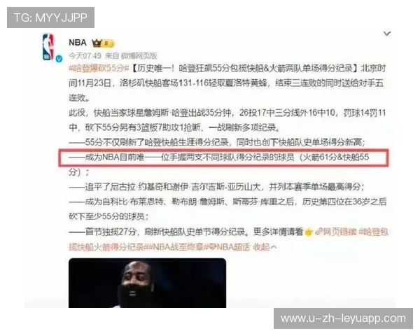 哈登双加时写神话，快船靠他终结难堪连败纪录